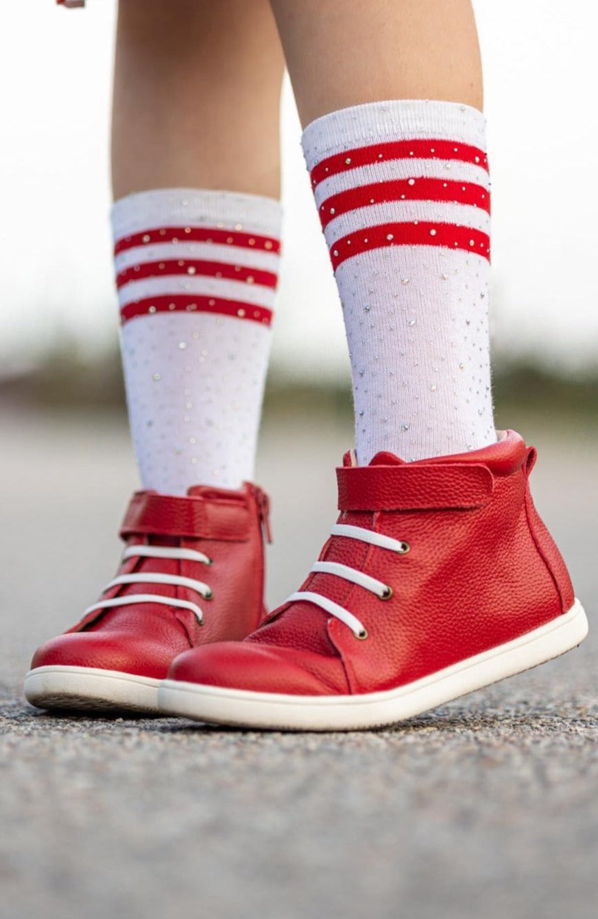 [Red] High Top Tennies