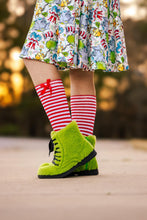 Load image into Gallery viewer, [Green] Faux Fur Combat Boots
