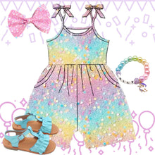 Load image into Gallery viewer, [Confetti Connection] Romper w/ Tie Straps
