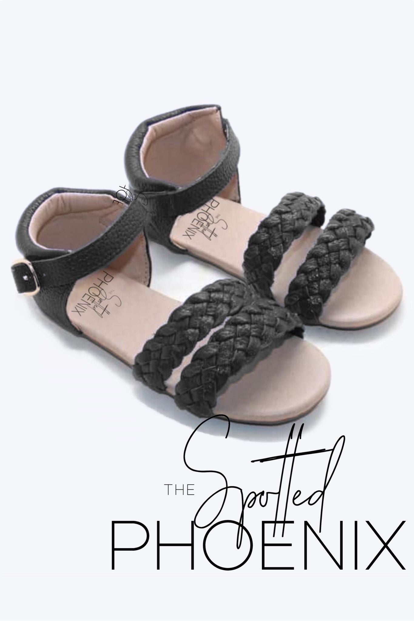 Black [Double Braid] Sandals