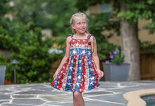 Load image into Gallery viewer, [American Dream] Dress w/ Tie Straps + Faux Sequins
