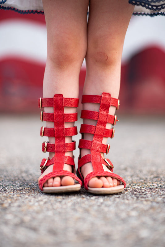 [Red] Gladiator Sandals