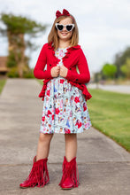 Load image into Gallery viewer, [Red] High Low Ruffle Cardi
