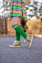 Load image into Gallery viewer, [Gold Glitter] Fringe High Top Tennies
