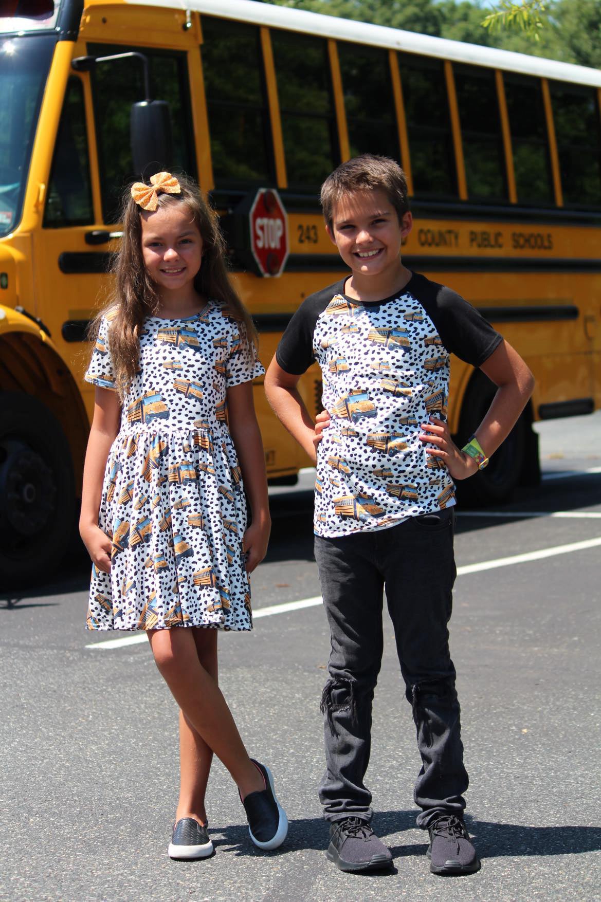 [The Spotted School Bus] Twirl Dress