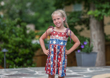 Load image into Gallery viewer, [American Dream] Dress w/ Tie Straps + Faux Sequins
