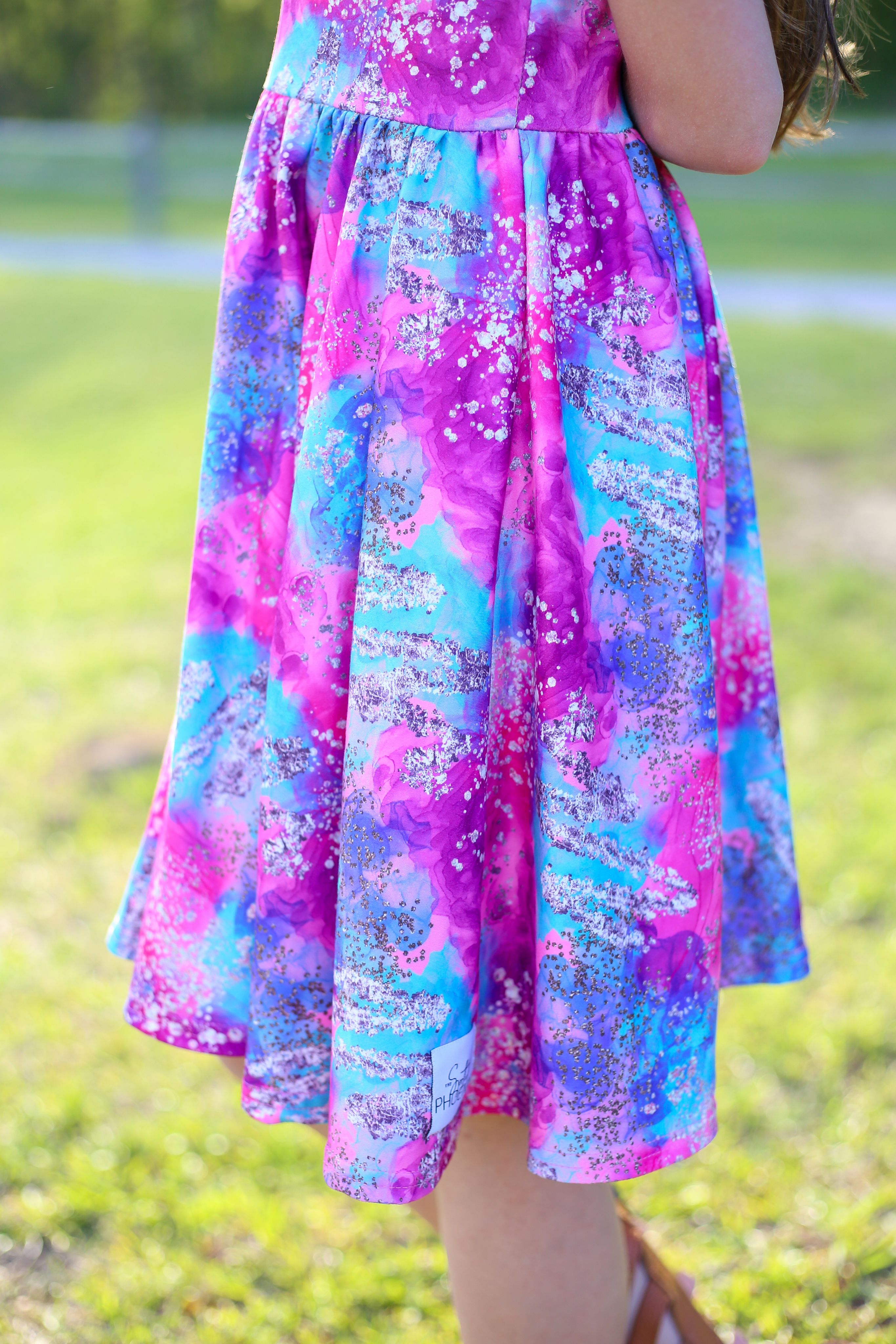 [Pop Star]Twirl Dress w/ Faux Glitter