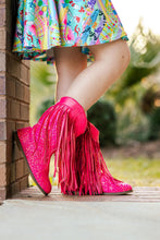 Load image into Gallery viewer, [Bright Pink] Fringe Cowboy Boots
