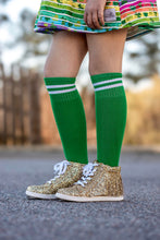 Load image into Gallery viewer, [Gold Glitter] Fringe High Top Tennies
