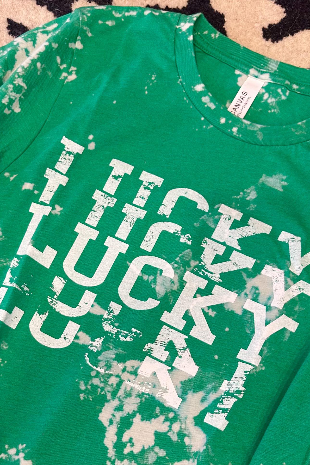 [LUCKY Stacked] Hand Bleached Tee Shirt