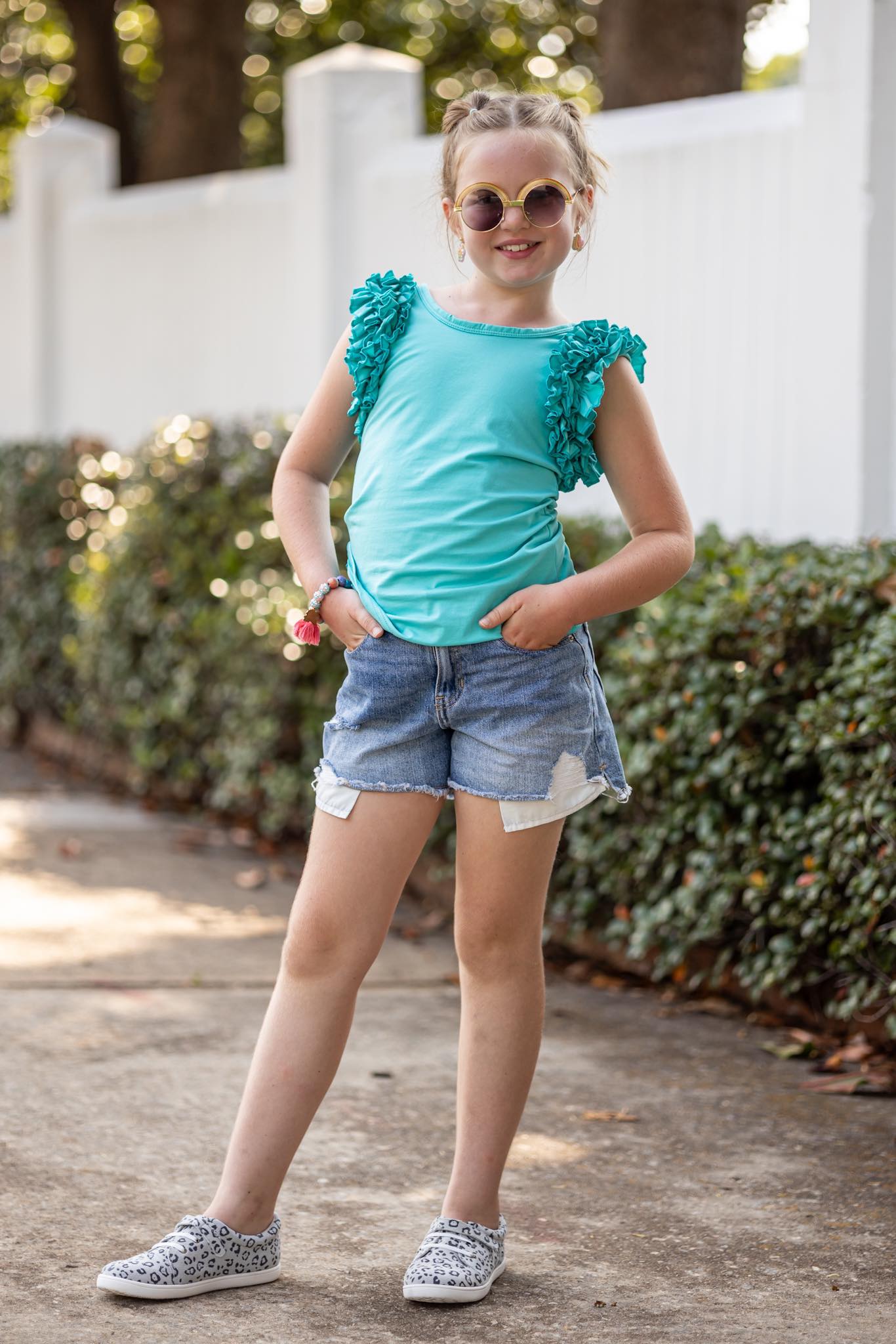 [Teal] Ruffle Tank