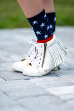 Load image into Gallery viewer, [White] High Top Fringe Tennies
