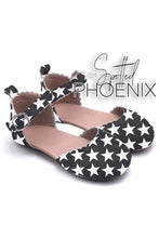 Load image into Gallery viewer, [B+W Stars] Open Ballet Flats
