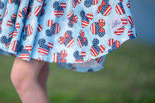 Load image into Gallery viewer, [Patriotic Mouse] Twirl Dress w/ Tie Straps
