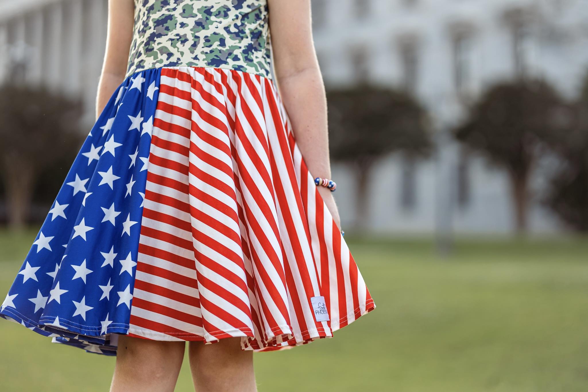 [Camo + Stripes] Twirl Dress