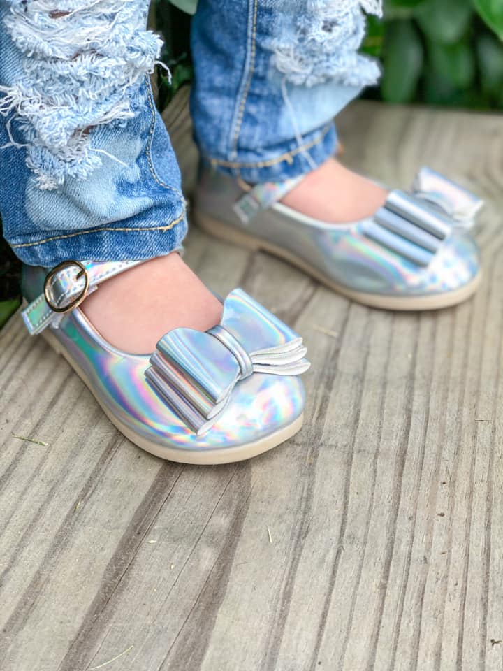 [Holographic + Iridescent] Bow Shoes