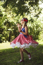 Load image into Gallery viewer, [Diamonds in the Sky] Faux Glitter LOVED Twirl Dress 12T
