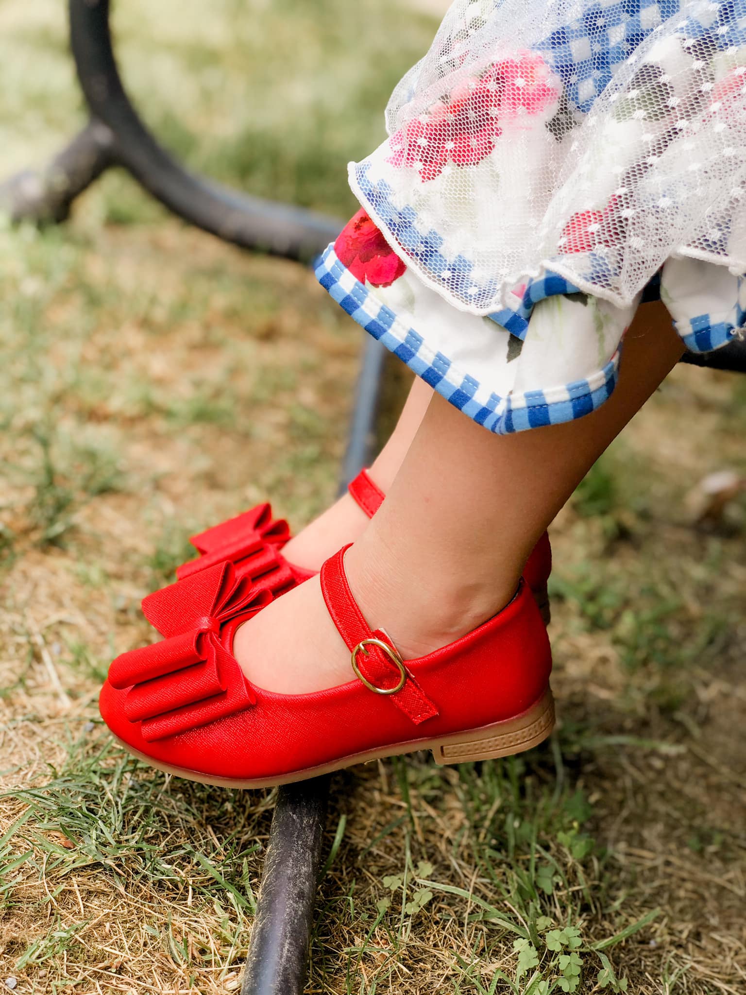 Baby [Red Buffalo Plaid] FLAWED Bow Shoes – The Spotted Phoenix, LLC