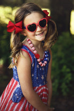 Load image into Gallery viewer, [Diamonds in the Sky] Faux Glitter LOVED Twirl Dress 12T
