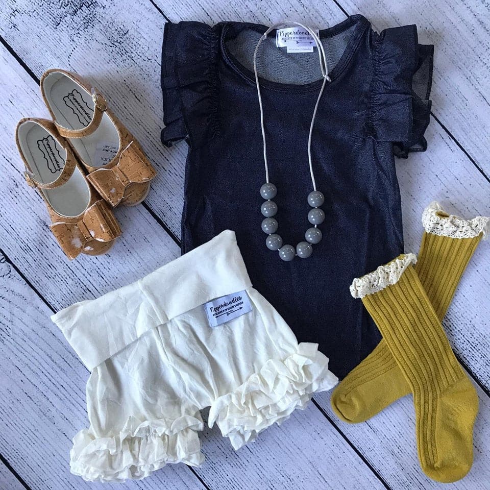 [Mustard w/ Cream Lace] Cable Knit Tall Socks