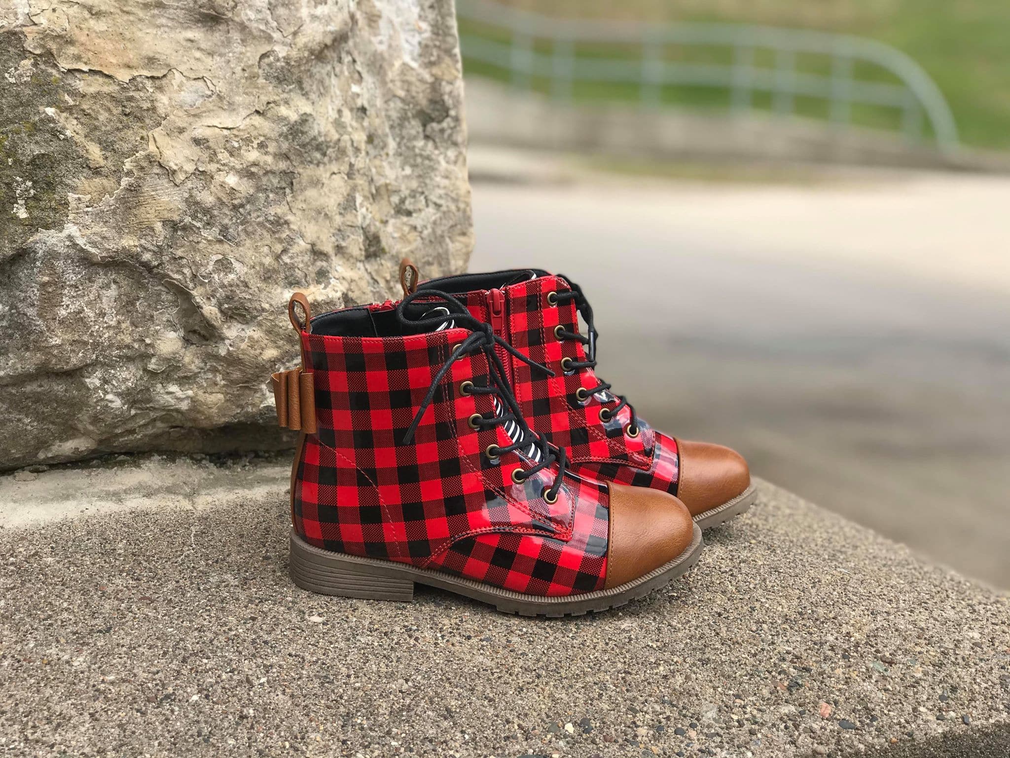 [Buffalo Plaid + Camel] Boots