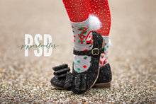 Load image into Gallery viewer, [Black Glitter Crochet] Bow Shoes
