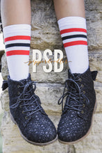 Load image into Gallery viewer, [Black Glitter Crochet] Boots
