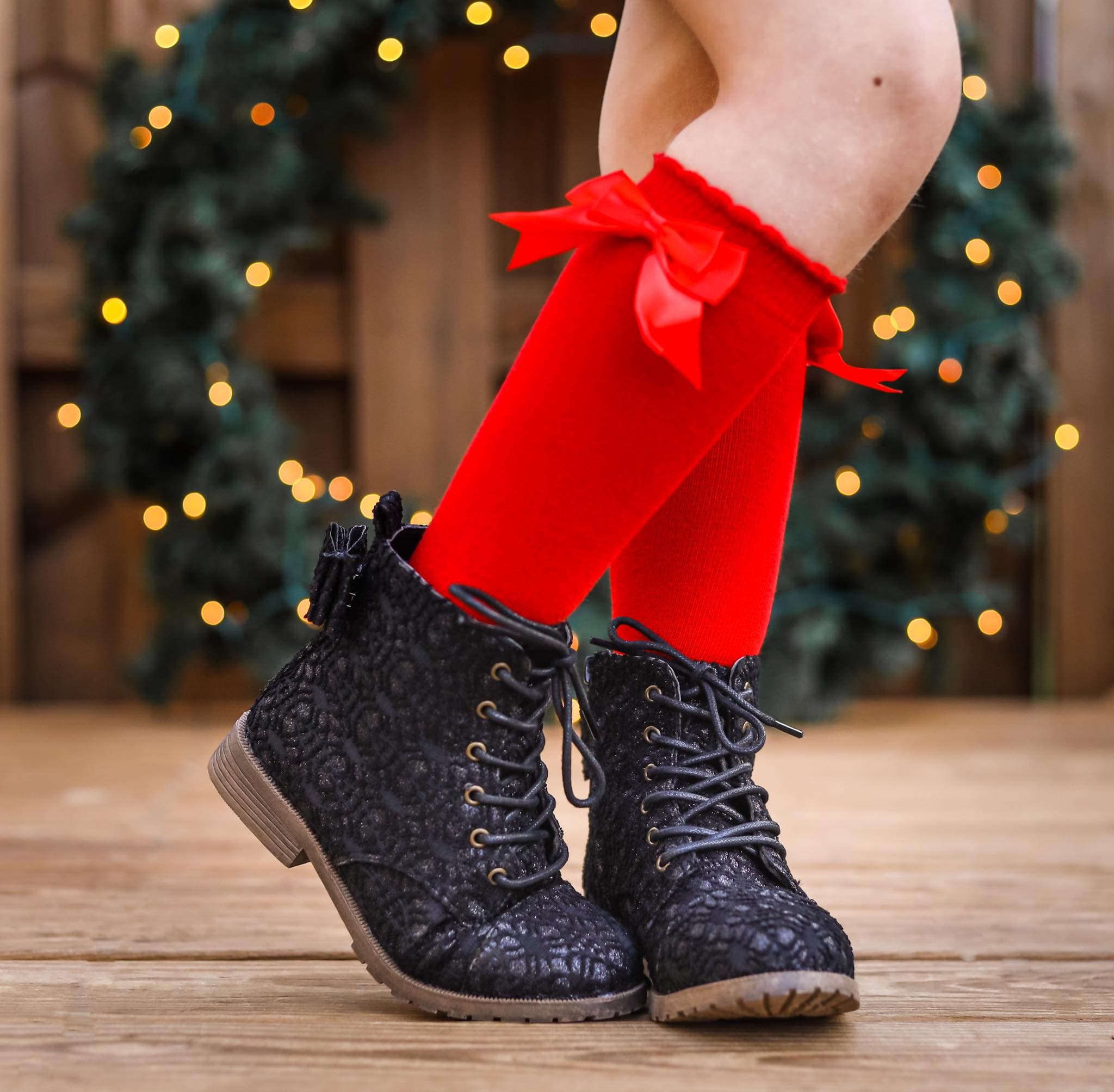 [Black Glitter Crochet] Boots