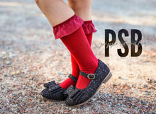 Load image into Gallery viewer, [Black Glitter Crochet] Bow Shoes
