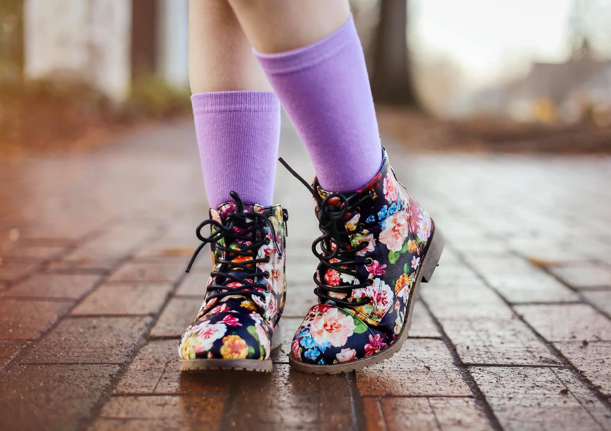 [Lilac] Colored Tall Socks
