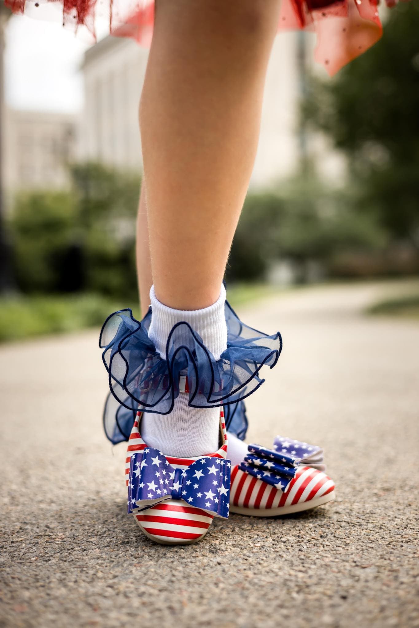 Toddler 10 [Stars + Stripes] FLAWED Bow Shoes