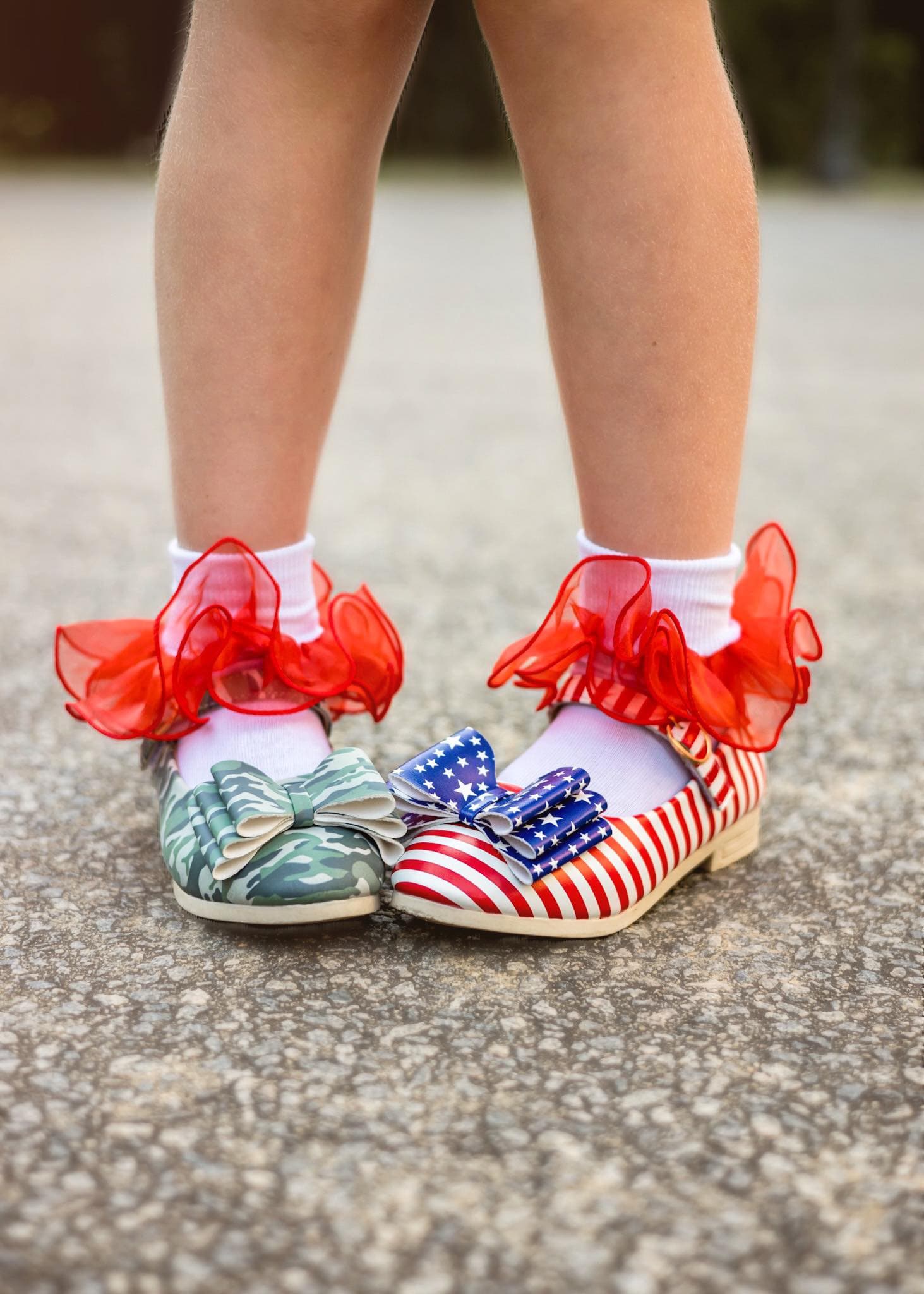 Toddler 10 [Stars + Stripes] FLAWED Bow Shoes