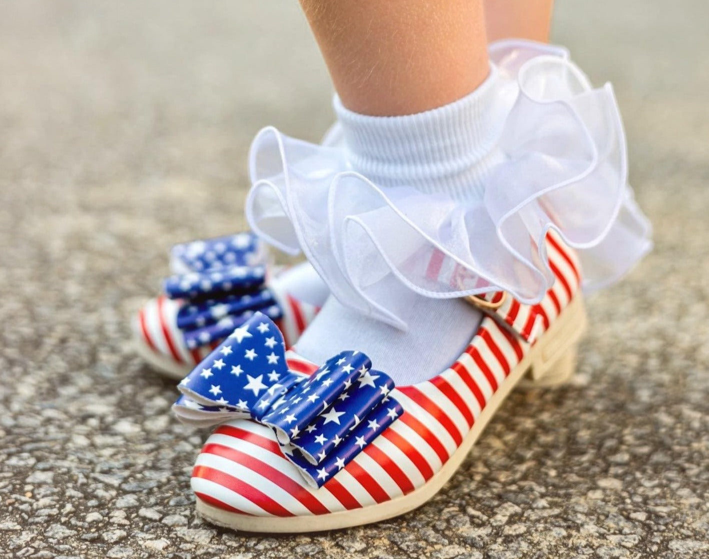 [Stars + Stripes] FLAWED Bow Shoes