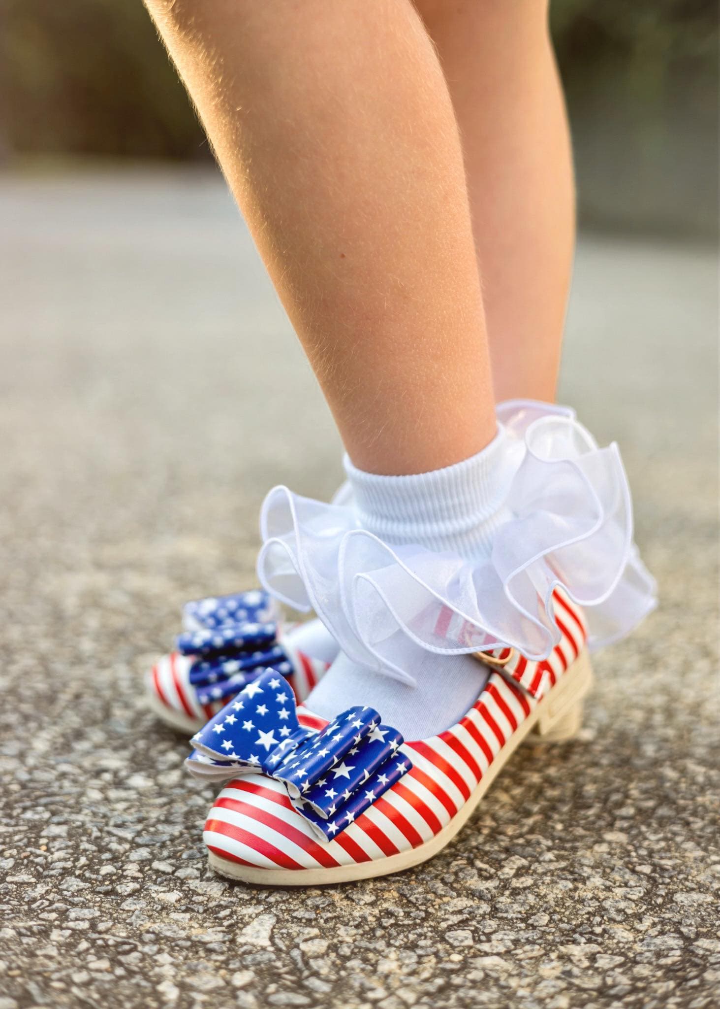 Toddler 10 [Stars + Stripes] FLAWED Bow Shoes
