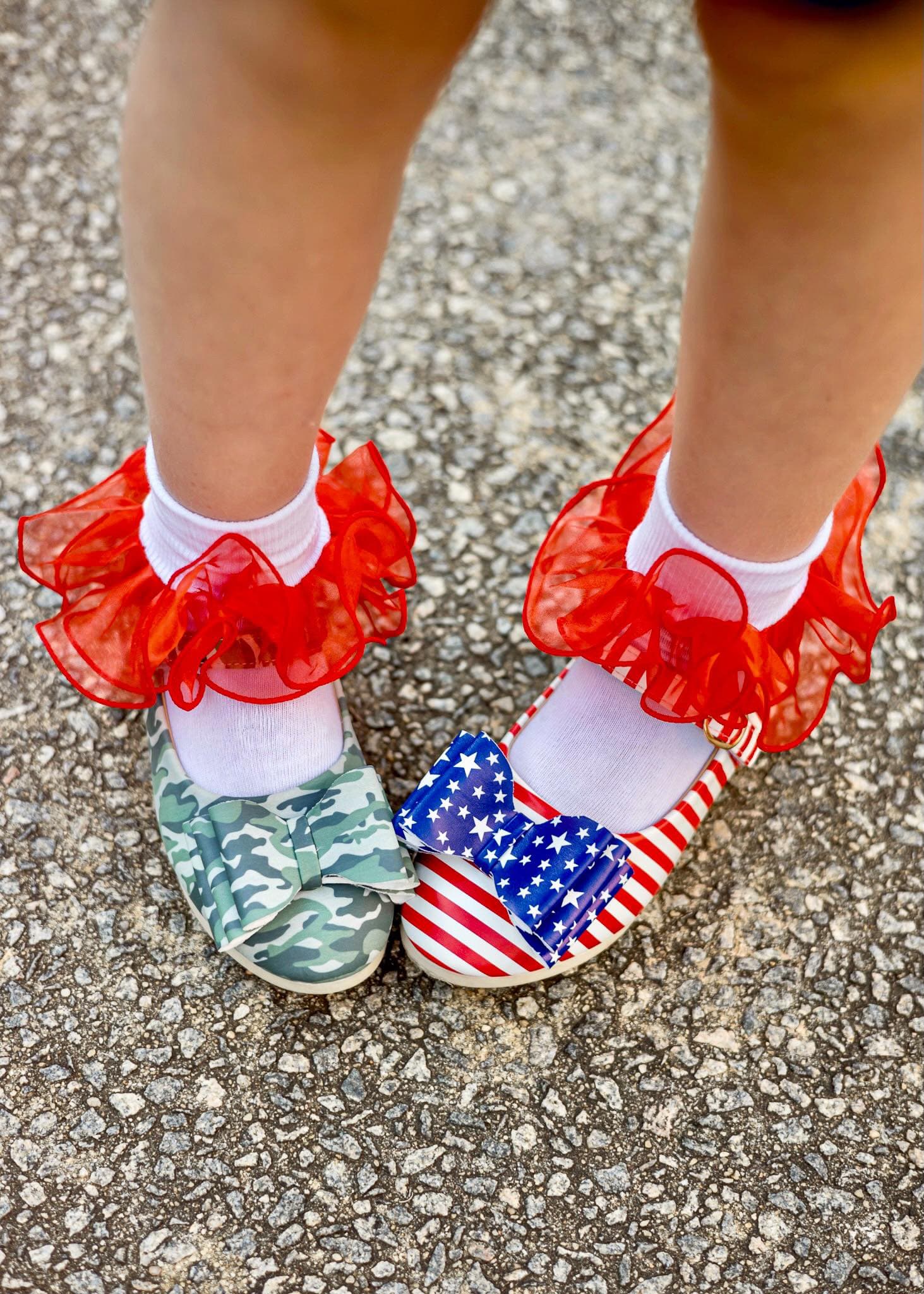 Toddler 10 [Stars + Stripes] FLAWED Bow Shoes