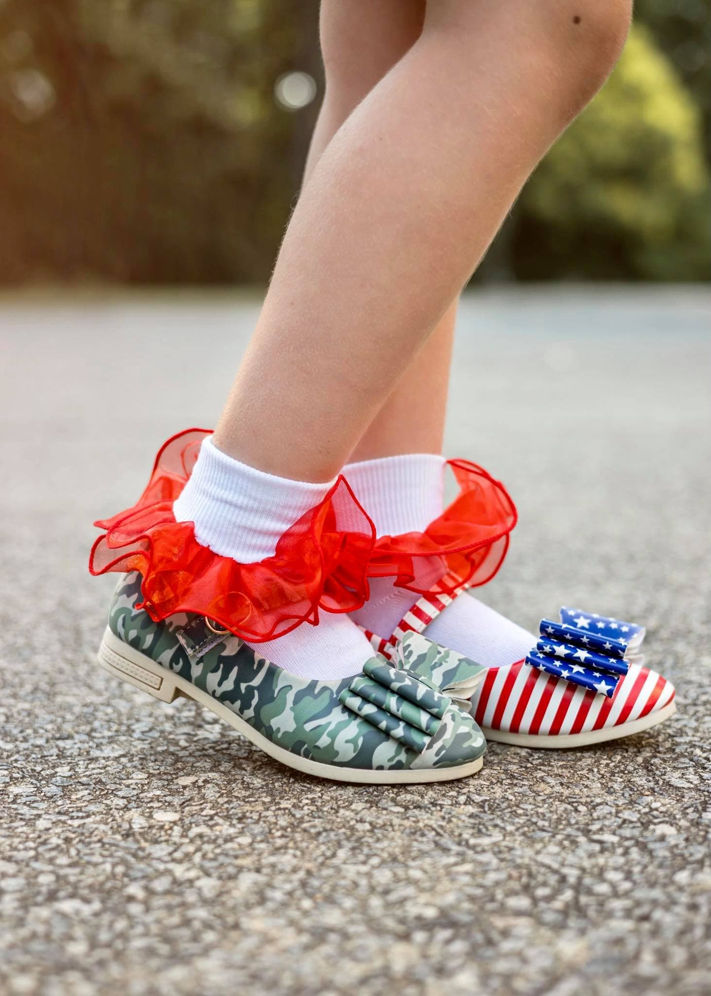Toddler 10 [Stars + Stripes] FLAWED Bow Shoes