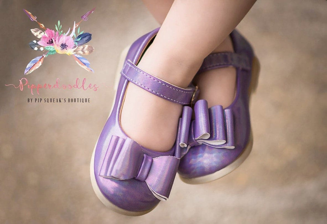 [Iridescent Lavender] Bow Shoes