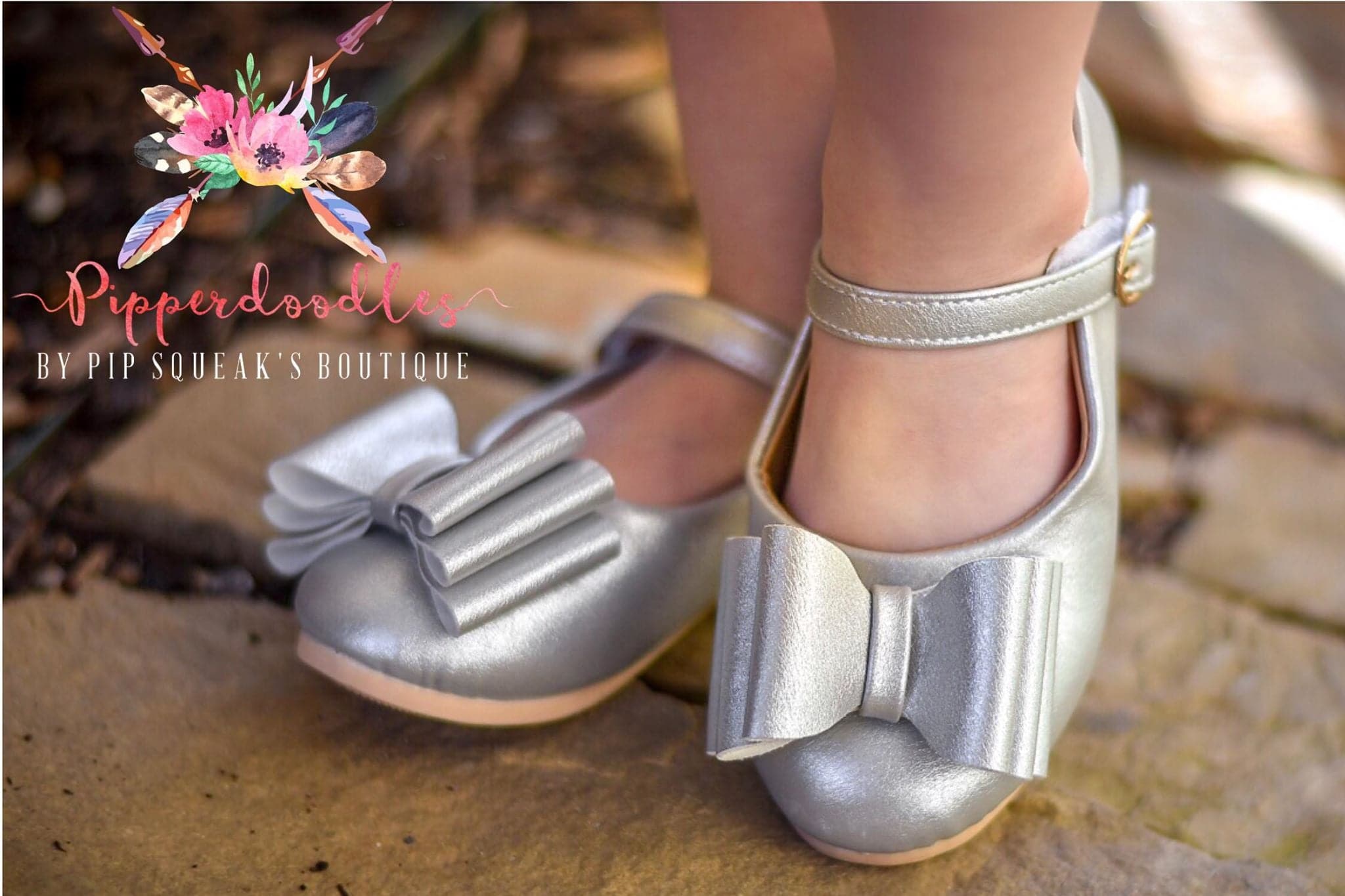 [Silver] Bow Shoes