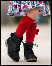 Load image into Gallery viewer, [Black Glitter Crochet] Boots
