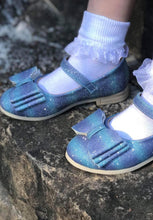 Load image into Gallery viewer, [Blue + Purple Glitter] Bow Shoes
