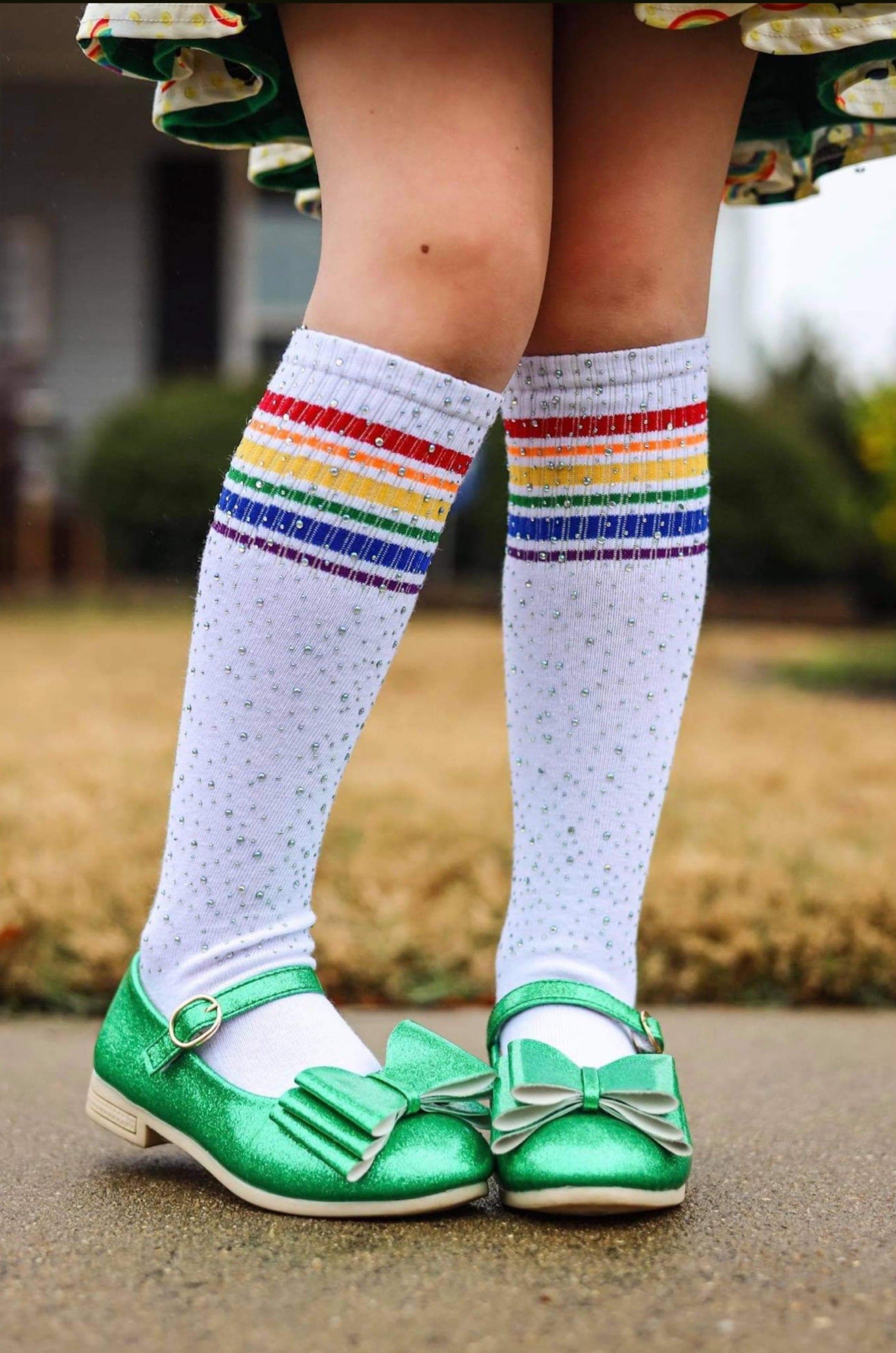 [Glitter Green] Bow Shoes