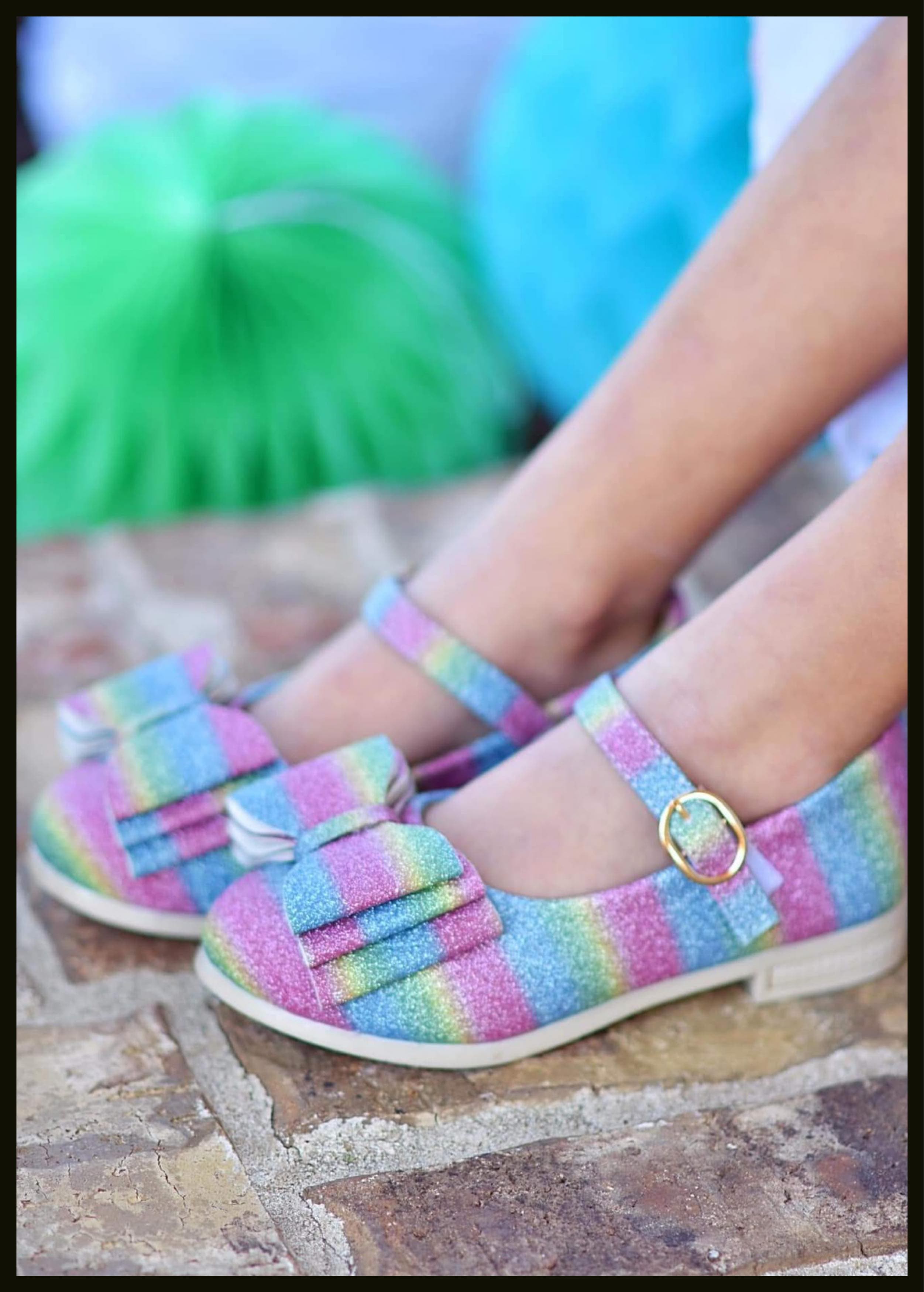 [Glitter Rainbow] Bow Shoes