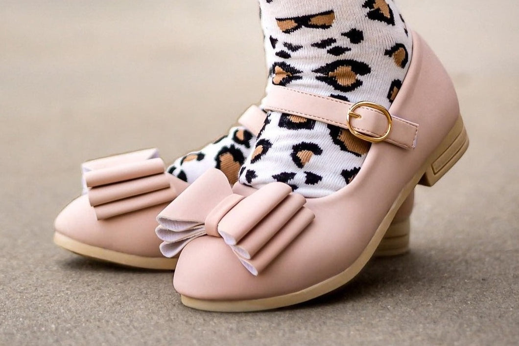 [Blush Sand] Bow Shoes