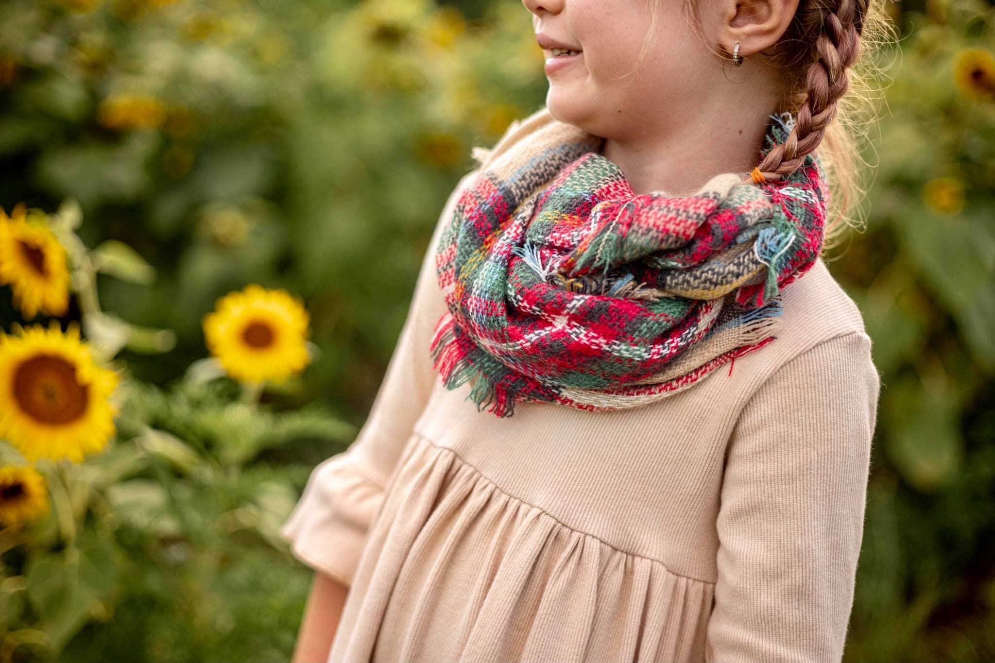 [Traditional Plaid] Blanket Scarf Cape