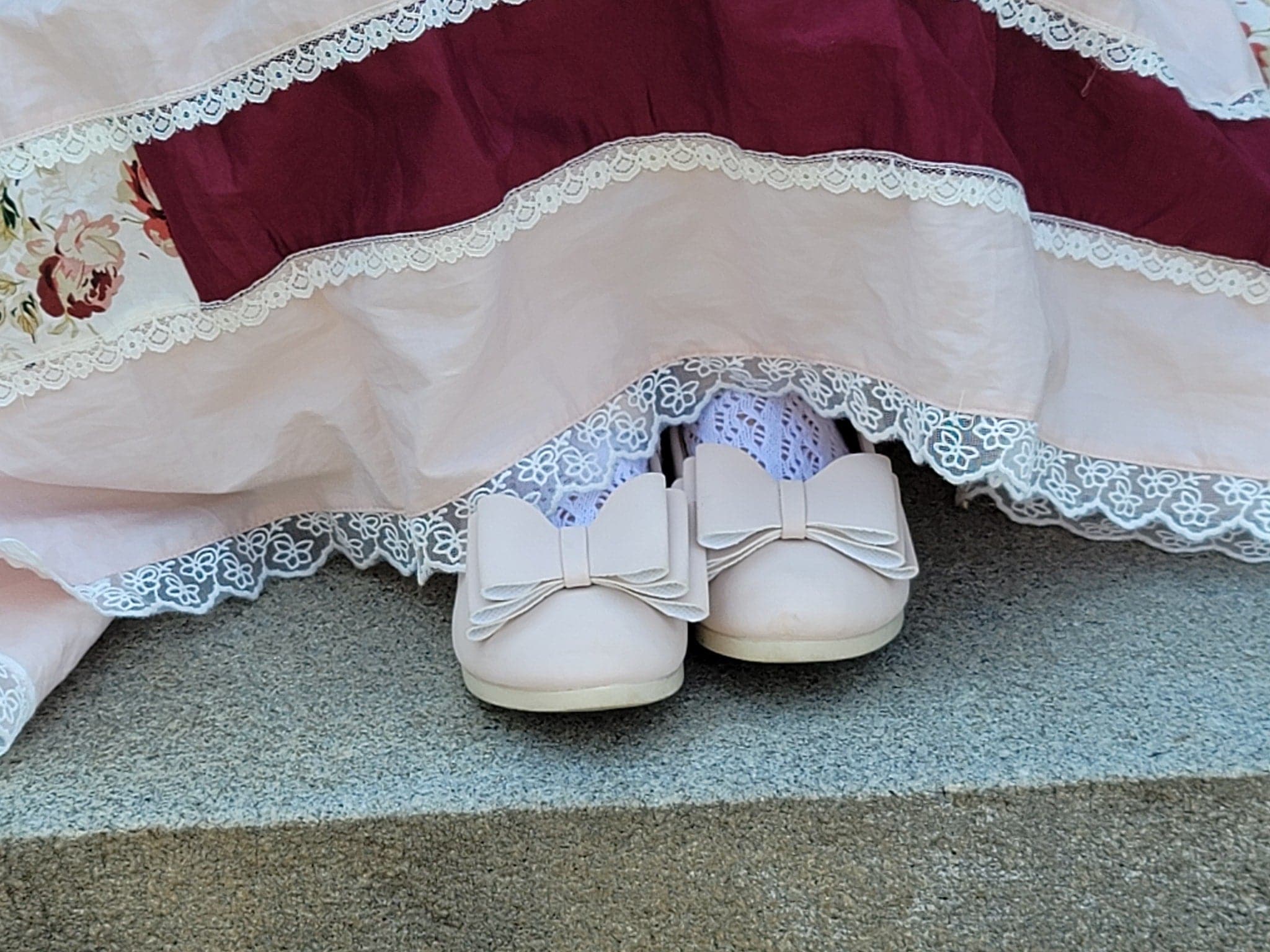 [Blush Sand] Bow Shoes