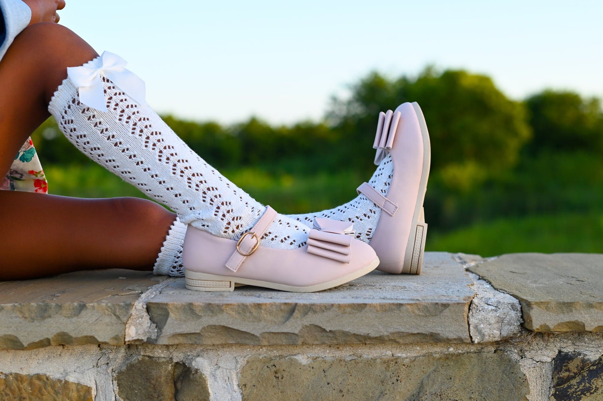 [Blush Sand] Bow Shoes