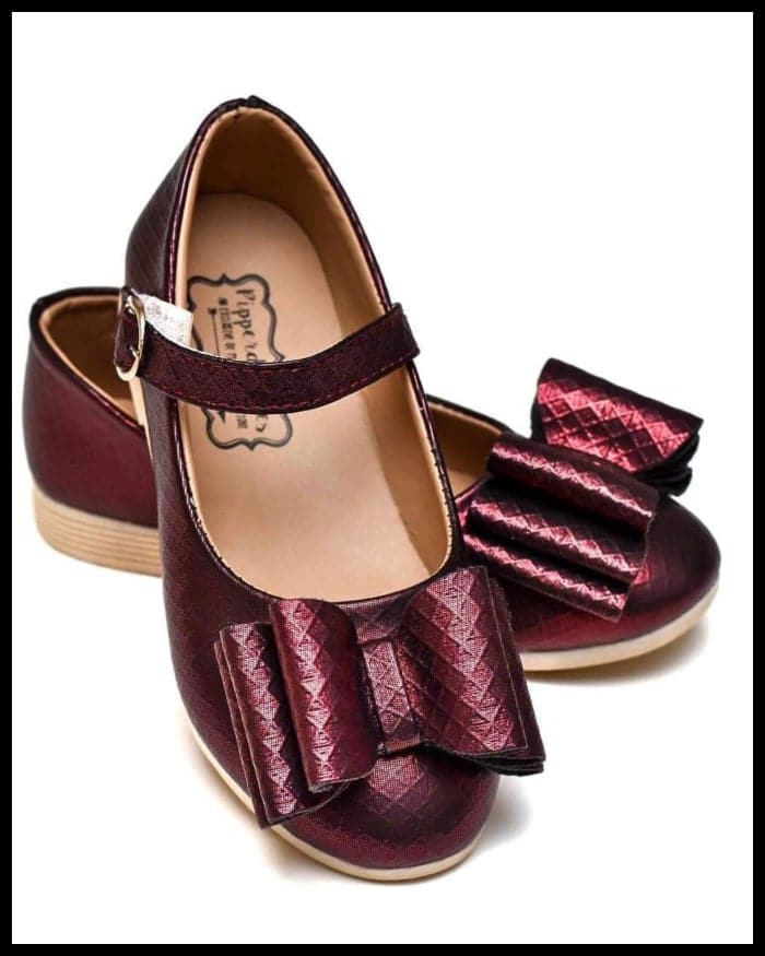 [Black Cherry] Bow Shoes