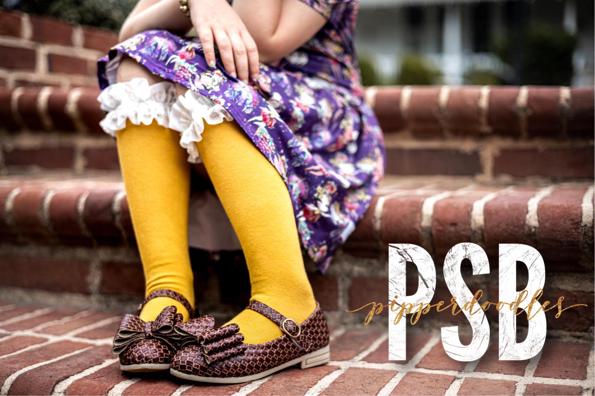 [Brown Basket Weave] Bow Shoes