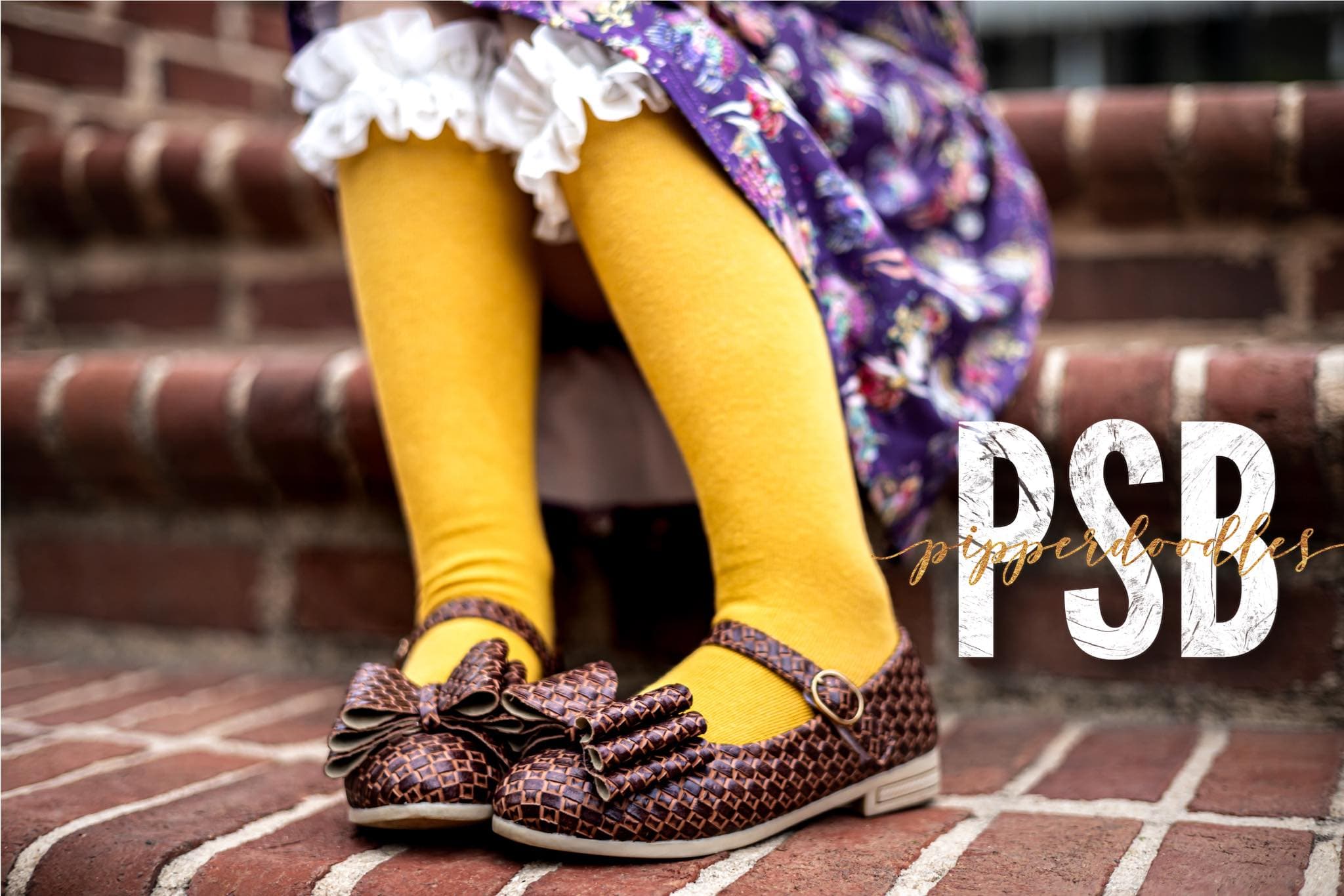 [Brown Basket Weave] Bow Shoes