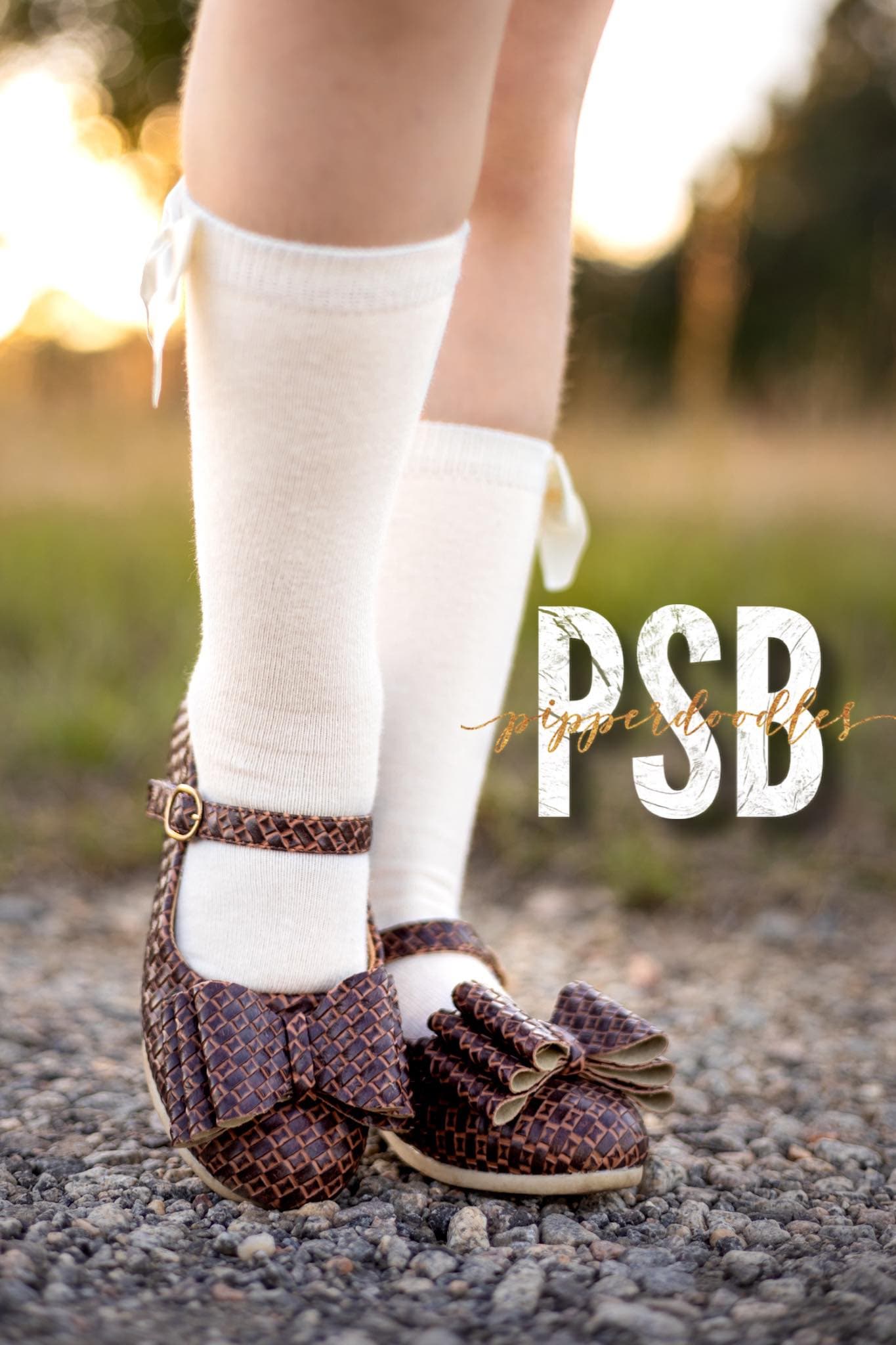 [Brown Basket Weave] Bow Shoes